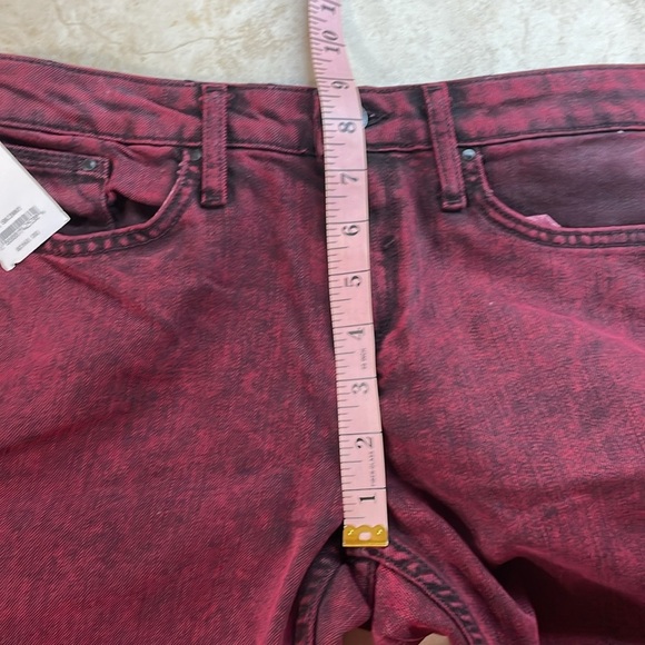 Corpus Red Acid Wash Super Skinny Jeans 29 Made in USA NWT Ron Herman Denim - Picture 11 of 13